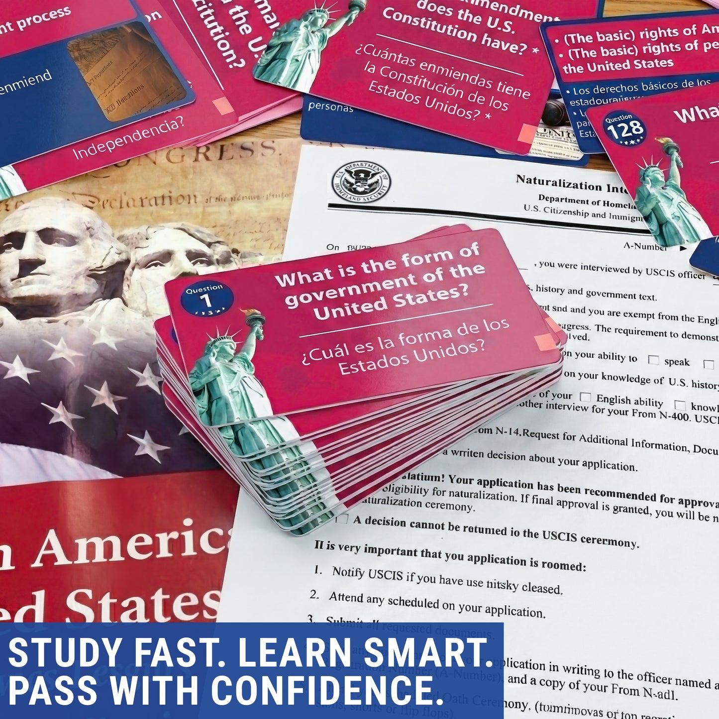 US Citizenship Flash Cards 2026, 128 USCIS Civics Test Questions